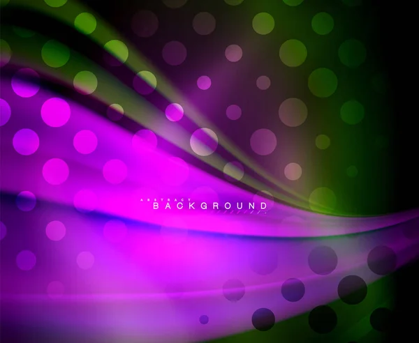 Neon holografické tekutin barevná vlna pro web, Tapeta, vzoru, textury a pozadí — Stockový vektor