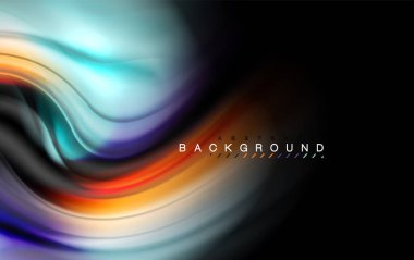 Sıvı sıvı renkler tasarım, renkli mermer veya plastik dalgalı doku arka plan, siyah, iş veya teknoloji sunu veya web broşür için parlak renkli öğeleri kapak tasarımı, duvar kağıdı