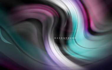 Sıvı sıvı renkler tasarım, renkli mermer veya plastik dalgalı doku arka plan, siyah, iş veya teknoloji sunu veya web broşür için parlak renkli öğeleri kapak tasarımı, duvar kağıdı