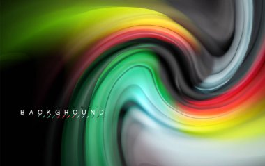Sıvı sıvı renkler tasarım, renkli mermer veya plastik dalgalı doku arka plan, siyah, iş veya teknoloji sunu veya web broşür için parlak renkli öğeleri kapak tasarımı, duvar kağıdı