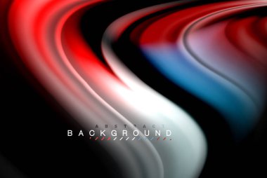 Sıvı sıvı renkler tasarım, renkli mermer veya plastik dalgalı doku arka plan, siyah, iş veya teknoloji sunu veya web broşür için parlak renkli öğeleri kapak tasarımı, duvar kağıdı