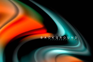 Sıvı sıvı renkler tasarım, renkli mermer veya plastik dalgalı doku arka plan, siyah, iş veya teknoloji sunu veya web broşür için parlak renkli öğeleri kapak tasarımı, duvar kağıdı