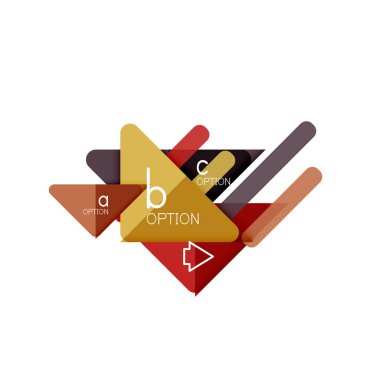 Üçgen veri görselleştirme tasarım, seçenek Infographic düzen