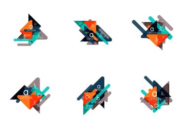 Üçgen seçenekleri infographics, veri görselleştirme düzenleri kümesidir. Vektör çizim