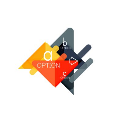 Üçgen veri görselleştirme tasarım, seçenek Infographic düzen