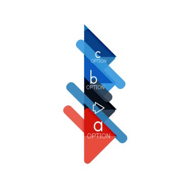 Üçgen veri görselleştirme tasarım, seçenek Infographic düzen