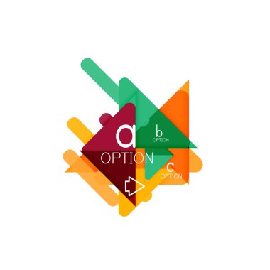 Üçgen veri görselleştirme tasarım, seçenek Infographic düzen