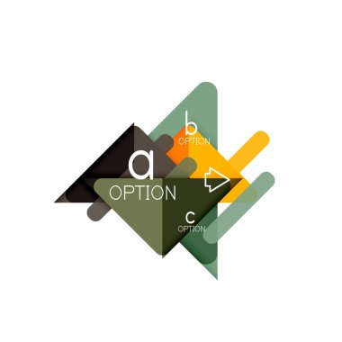 Üçgen veri görselleştirme tasarım, seçenek Infographic düzen