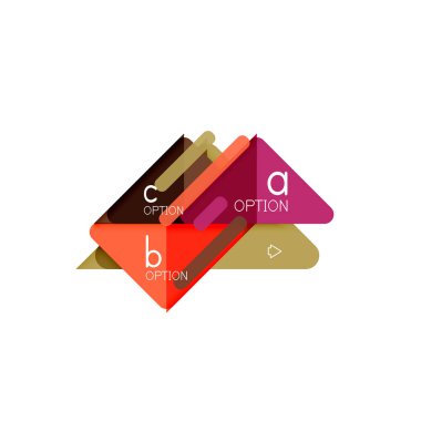 Üçgen veri görselleştirme tasarım, seçenek Infographic düzen