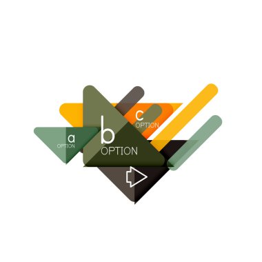 Üçgen veri görselleştirme tasarım, seçenek Infographic düzen