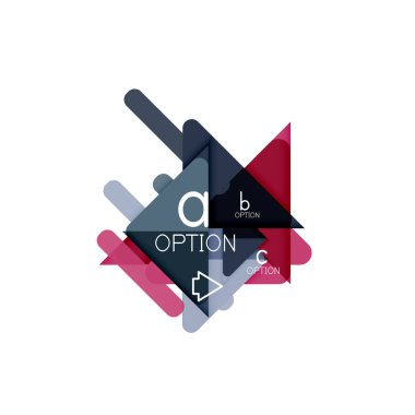 Üçgen veri görselleştirme tasarım, seçenek Infographic düzen