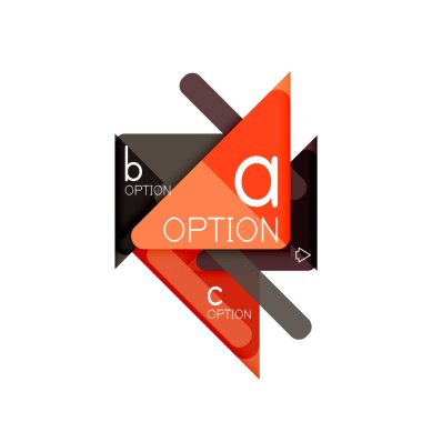 Üçgen veri görselleştirme tasarım, seçenek Infographic düzen