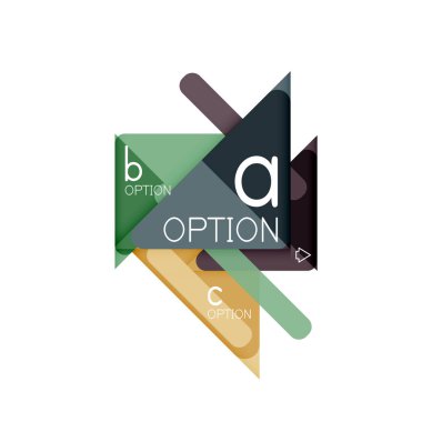 Üçgen veri görselleştirme tasarım, seçenek Infographic düzen