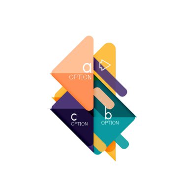 Üçgen veri görselleştirme tasarım, seçenek Infographic düzen