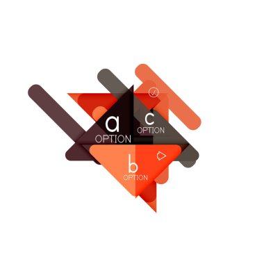 Üçgen veri görselleştirme tasarım, seçenek Infographic düzen