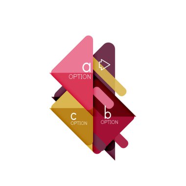 Üçgen veri görselleştirme tasarım, seçenek Infographic düzen