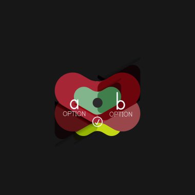 Düz tasarım geometrik infographics, ok şekli vektör etiket veya etiket, Fiyat etiketleri, promosyon rozet, simgesi tasarım, kağıt tarzı düzeni verileri grafik görselleştirme adım adım süreci için için teklif