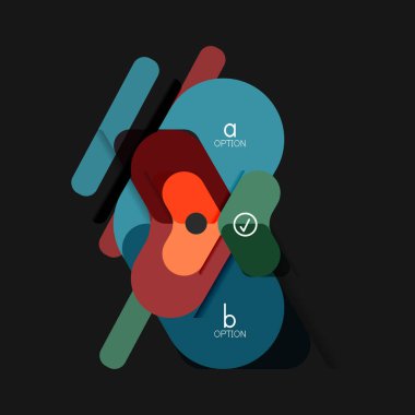 Düz tasarım geometrik infographics, ok şekli vektör etiket veya etiket, Fiyat etiketleri, promosyon rozet, simgesi tasarım, kağıt tarzı düzeni verileri grafik görselleştirme adım adım süreci için için teklif