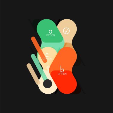 Düz tasarım geometrik infographics, ok şekli vektör etiket veya etiket, Fiyat etiketleri, promosyon rozet, simgesi tasarım, kağıt tarzı düzeni verileri grafik görselleştirme adım adım süreci için için teklif