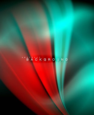 Neon holografik sıvı renkli dalga web, duvar kağıdı, desen, doku ve arka plan için