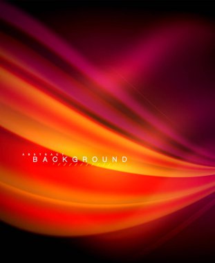 Neon holografik sıvı renkli dalga web, duvar kağıdı, desen, doku ve arka plan için