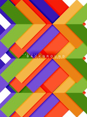 Çok renkli soyut geometrik şekiller, geometri arka plan web afiş için