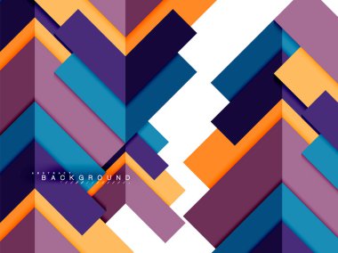 Çok renkli soyut geometrik şekiller, geometri arka plan web afiş için