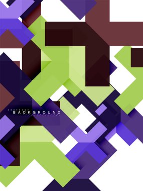 Çok renkli soyut geometrik şekiller, geometri arka plan web afiş için