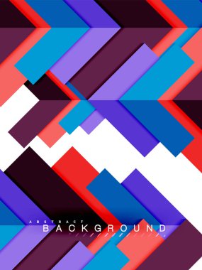 Çok renkli soyut geometrik şekiller, geometri arka plan web afiş için