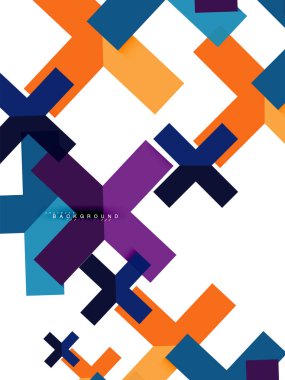 Çok renkli soyut geometrik şekiller, geometri arka plan web afiş için