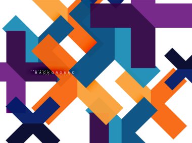 Çok renkli soyut geometrik şekiller, geometri arka plan web afiş için