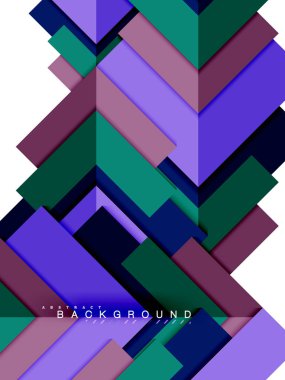 Çok renkli soyut geometrik şekiller, geometri arka plan web afiş için