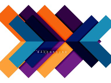 Çok renkli soyut geometrik şekiller, geometri arka plan web afiş için