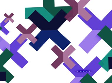 Çok renkli soyut geometrik şekiller, geometri arka plan web afiş için