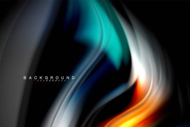 Sıvı sıvı renkler tasarım, renkli mermer veya plastik dalgalı doku arka plan, siyah, iş veya teknoloji sunu veya web broşür için parlak renkli öğeleri kapak tasarımı, duvar kağıdı