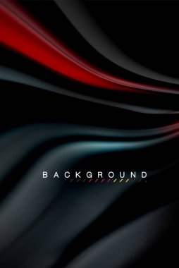 Sıvı sıvı renkler tasarım, renkli mermer veya plastik dalgalı doku arka plan, siyah, iş veya teknoloji sunu veya web broşür için parlak renkli öğeleri kapak tasarımı, duvar kağıdı