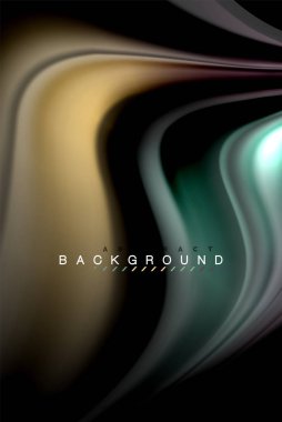 Sıvı sıvı renkler tasarım, renkli mermer veya plastik dalgalı doku arka plan, siyah, iş veya teknoloji sunu veya web broşür için parlak renkli öğeleri kapak tasarımı, duvar kağıdı