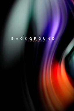 Sıvı sıvı renkler tasarım, renkli mermer veya plastik dalgalı doku arka plan, siyah, iş veya teknoloji sunu veya web broşür için parlak renkli öğeleri kapak tasarımı, duvar kağıdı