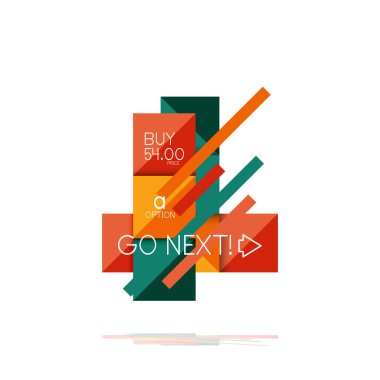 Kare seçeneğinin Infographic afiş. Bilgi ve veri görselleştirme, geometrik tasarım