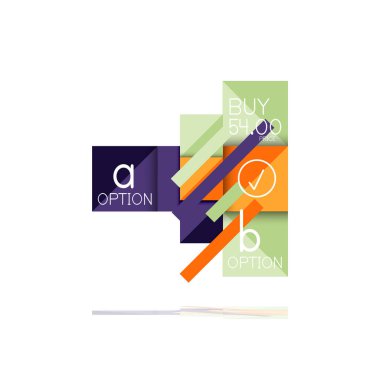 Kare seçeneğinin Infographic afiş. Bilgi ve veri görselleştirme, geometrik tasarım