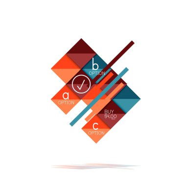 Kare seçeneğinin Infographic afiş. Bilgi ve veri görselleştirme, geometrik tasarım