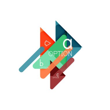 Üçgen veri görselleştirme tasarım, seçenek Infographic düzen