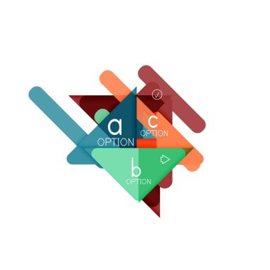 Üçgen veri görselleştirme tasarım, seçenek Infographic düzen