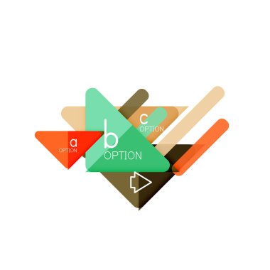 Üçgen veri görselleştirme tasarım, seçenek Infographic düzen