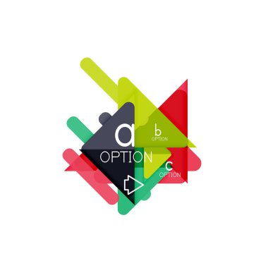 Üçgen veri görselleştirme tasarım, seçenek Infographic düzen