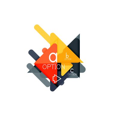 Üçgen veri görselleştirme tasarım, seçenek Infographic düzen