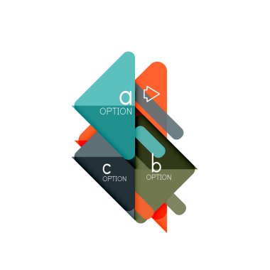 Üçgen veri görselleştirme tasarım, seçenek Infographic düzen