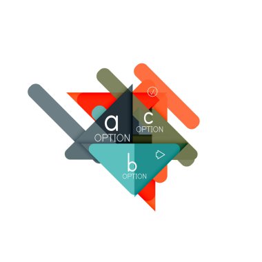 Üçgen veri görselleştirme tasarım, seçenek Infographic düzen