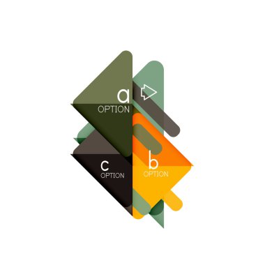 Üçgen veri görselleştirme tasarım, seçenek Infographic düzen