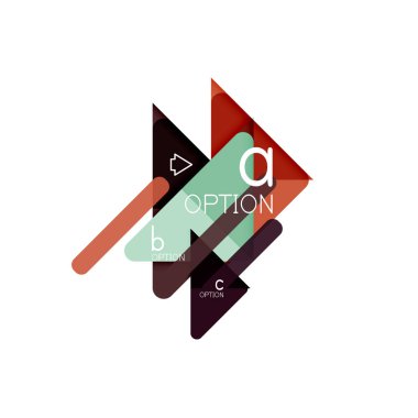 Üçgen veri görselleştirme tasarım, seçenek Infographic düzen